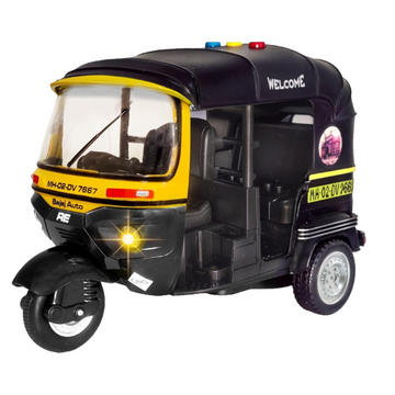 Pull Back Auto Rickshaw Toy with Light & Sound