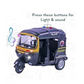 Pull Back Auto Rickshaw Toy with Light & Sound