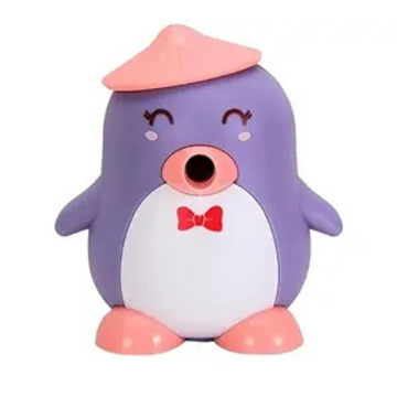 Penguin Shaped Table Pencil Sharpener Purple
