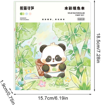 Watercolor Coloring Book Panda