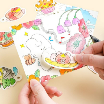 Watercolor Coloring Book Rabbit