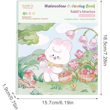 Watercolor Coloring Book Rabbit