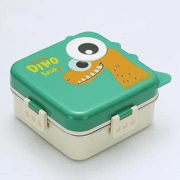 Super Dino 3-Compartment Bento Lunch Box-Green