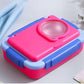 Steel Bento Lunch Box Pink, 5-Compartment