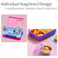 Steel Bento Lunch Box Pink, 5-Compartment
