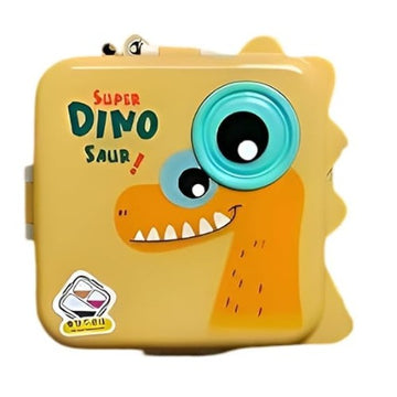Super Dino 3-Compartment Bento Lunch Box-Yellow