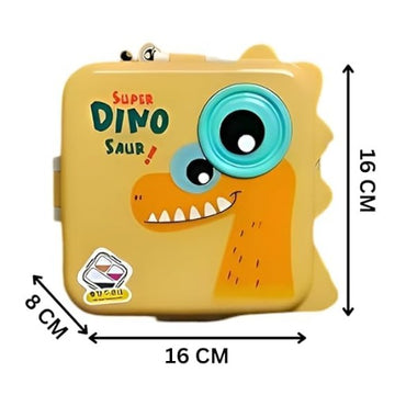 Super Dino 3-Compartment Bento Lunch Box-Yellow