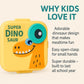 Super Dino 3-Compartment Bento Lunch Box-Yellow