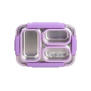 Leak-Proof Lunch Box with Cutlery Purple