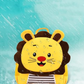 Funny Lion Mini Toddler Backpack Yellow
